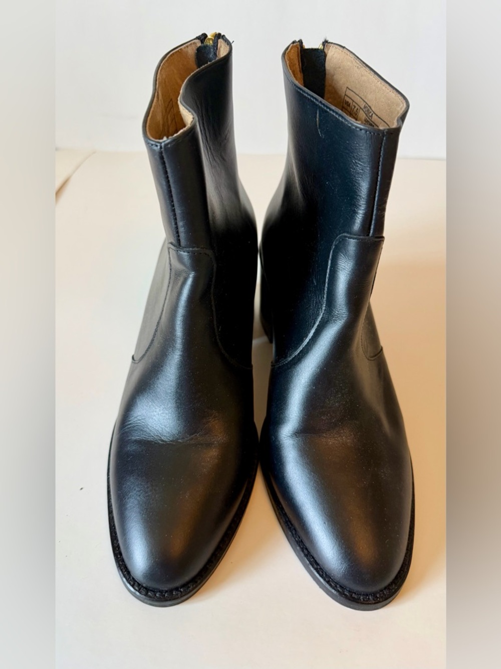 Women's Antonio de Faria Black Leather Ankle Booties - Sleek Chelsea Style